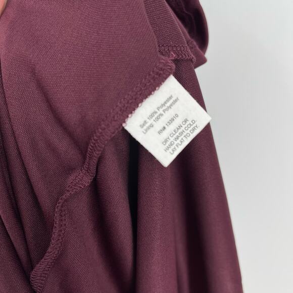 Show Me Your MuMu Jenn Maxi Dress Merlot Chiffon Large NWT - Picture 5 of 8